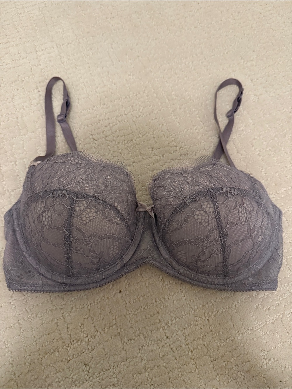 B Tempted Lace Underwire Bra in Dusty Lavender